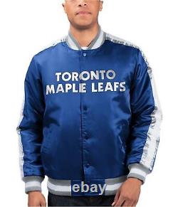 STARTER Mens Toronto Maple Leafs Varsity Jacket, Blue, XX-Large