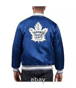 STARTER Mens Toronto Maple Leafs Varsity Jacket, Blue, XX-Large