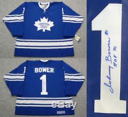 Signed Johnny Bower Toronto Maple Leafs 1967 Jersey Hof