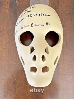 Super rare fiberglass Johnny Bower signed Toronto Maple Leafs replica mask