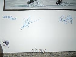 THE MAPLE LEAFS LITHOGRAPH (7) AUTOGRAPHS 39 x 18 TORONTO MAPLE LEAFS