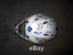 TORONTO MAPLE LEAFS 2015-16 Team SIGNED Goalie Mask with COA Babcock Lupul JVR +