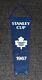 Toronto Maple Leafs George Armstrong Signed 1967 Stanley Cup Banner Withcoa