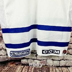 TORONTO MAPLE LEAFS NHL CCM 90's Men's Size Large White 3/4 Sleeve Jersey