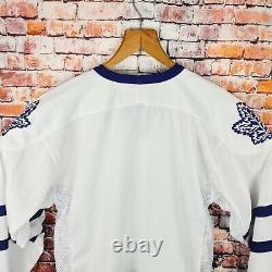 TORONTO MAPLE LEAFS NHL CCM 90's Men's Size Large White 3/4 Sleeve Jersey