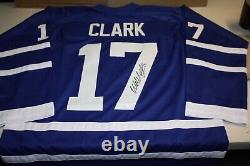 TORONTO MAPLE LEAFS WENDEL CLARK Sewn Stitched Autographed Custom JERSEY JSA