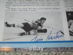 Tim Horton Autographed Program Page Toronto Maple Leafs Hockey HOFer JSA Letter