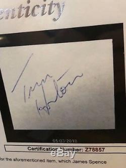 Tim Horton Autographed Signature 2x2.5 Cut JSA COA LETTER Toronto Maple Leafs