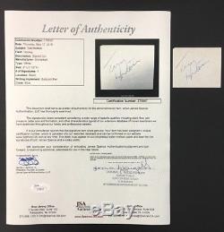 Tim Horton Signed Cut 2 x 2.5 Toronto Maple Leafs NHL Hockey Autograph JSA