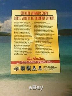 Tim Hortons Official Winner Card Auston Matthews Jersey Relics NHL Free Ship