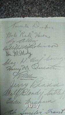 Toronto Dukes / Goodyears / Maple Leafs Touring Side To UK 1936 X 11 Signatures