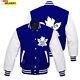 Toronto Maple Leaf Classic Varsity Jacket Blue & White Sleeves Nhl Winter Jacket