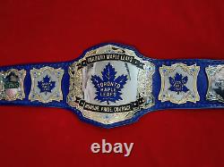 Toronto Maple Leaf Custom Championship belt 2mm Brass Plates Adult Size Leather