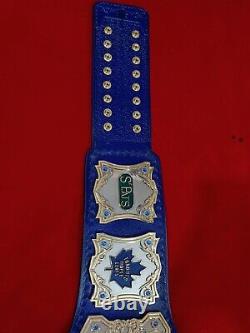 Toronto Maple Leaf Custom Championship belt 2mm Brass Plates Adult Size Leather