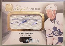 Toronto Maple Leaf Mats Sundin 13-14 Cup Scripted Swatches + Ultimate Auto. MINT