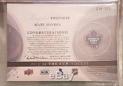 Toronto Maple Leaf Mats Sundin 13-14 Cup Scripted Swatches + Ultimate Auto. MINT