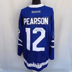 Toronto Maple Leafs #12 Rob Pearson Reebok Signed Hockey Jersey Size Mens XL Top