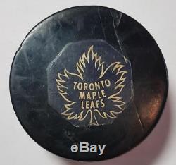 Toronto Maple Leafs 1967-73 NHL Converse Official Game Used Puck USA Art Ross
