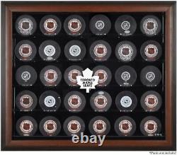 Toronto Maple Leafs (1970-2016) 30-Puck Brown Display Case