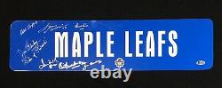 Toronto Maple Leafs 6x24 Custom Street Sign Signed by 8 Beckett LOA COA