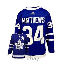 Toronto Maple Leafs Auston Matthews Signed Hockey NHL Adidas Home Jersey #34