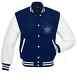 Toronto Maple Leafs Blue Letterman Varsity Jacket With Genuine Leather Sleeves