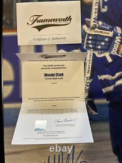 Toronto Maple Leafs Captain Wendel Clark Signed Framed Canvas WithFrameWorth COA