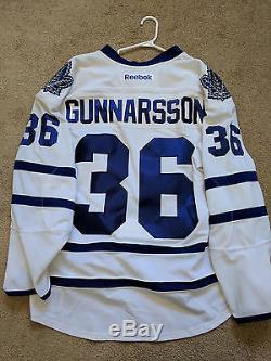 Toronto Maple Leafs Carl Gunnarsson Reebok Edge Authentic Game Worn Jersey COA