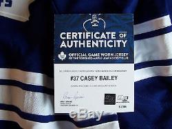 Toronto Maple Leafs Casey Bailey Game Used Jersey + Leggings 1st NHL Goal