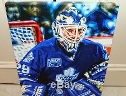 Toronto Maple Leafs Felix Potvin Signed NHL Autographed 14x28 Canvas Hockey