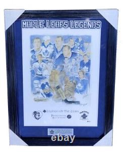 Toronto Maple Leafs Legends Framed Matted Lithograph Beckett Coa