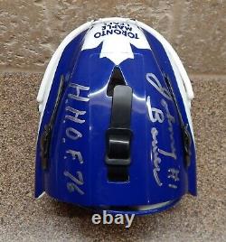 Toronto Maple Leafs Mini NHL GOALIE Mask Signed Autograph By HOF Johnny Bower NM