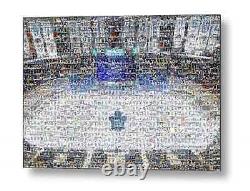 Toronto Maple Leafs Mosaic Wall Art Print of Scotiabank Arena made from Maple Le