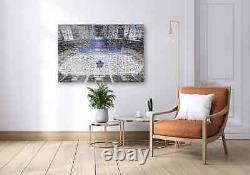 Toronto Maple Leafs Mosaic Wall Art Print of Scotiabank Arena made from Maple Le