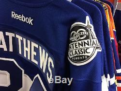 Toronto Maple Leafs NHL Hockey Centennial Classic Patch Auston Matthews Jersey L