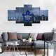 Toronto Maple Leafs Nhl Hockey Sports Team Logo 5 Piece Panel Canvas Wall Art