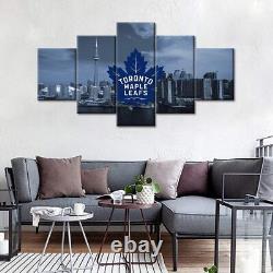 Toronto Maple Leafs NHL Hockey Sports Team Logo 5 Piece Panel Canvas Wall Art