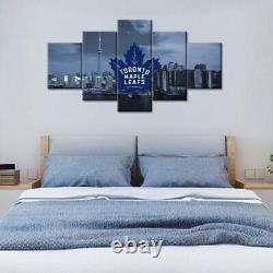 Toronto Maple Leafs NHL Hockey Sports Team Logo 5 Piece Panel Canvas Wall Art