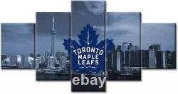 Toronto Maple Leafs NHL Hockey Sports Team Logo 5 Piece Panel Canvas Wall Art