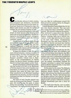 Toronto Maple Leafs Ron Ellis +4 Hand Signed Book Page Signature Auctions COA