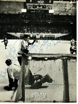 Toronto Maple Leafs Ron Ellis +4 Hand Signed Book Page Signature Auctions COA