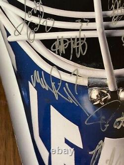 Toronto Maple Leafs Team Signed 3d Mask Photo On Wood NHL Hockey Rare 1 0f Kind