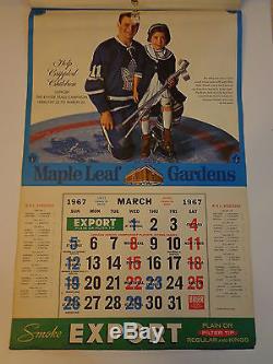 Toronto Maple Leafs Vintage Hockey Calendar All Pages 1966-1967 NHL Export- B