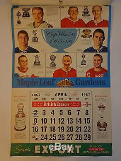 Toronto Maple Leafs Vintage Hockey Calendar All Pages 1966-1967 NHL Export- B