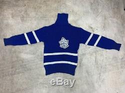 Toronto Maple Leafs Wool Hockey Jersey Sweater Vtg Turtleneck Distressed NHL