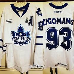 Toronto Marlies 2012 Calder Cup AHL Authentic Game Worn Jersey Maple Leafs COA