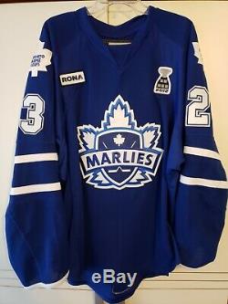Toronto Marlies 2012 Calder Cup Authentic Game Worn AHL Jersey Maple Leafs COA