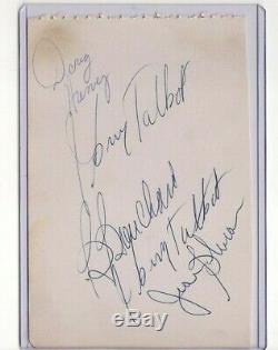 Turk Broda Doug Harvey Beliveau Signed Autograph Page Maple Leafs Canadiens Auto