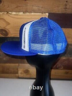 VTG 80s Toronto Maple Leafs NHL Hockey Blue color Snapback Hat AJD Lucky Stripes