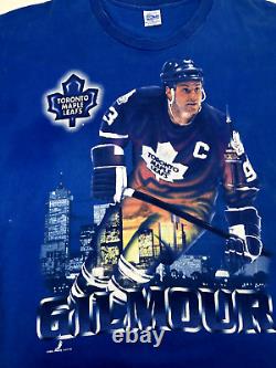 Vintage 1995 Doug Gilmour #93 Toronto Maple Leafs NHL Player T-Shirt Size XL